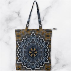 Rosette Mandala Ornament Wallpaper Double Zip Up Tote Bag by Ravend