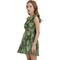 Green Leaves Camouflage Kids  One Shoulder Party Dress View3