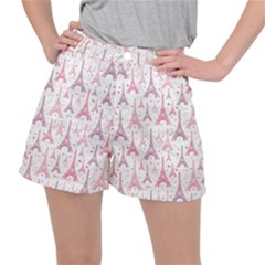 Eiffel Tower Pattern Wallpaper Ripstop Shorts by Ravend