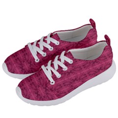 Elegant Pink Floral Geometric Pattern Women s Lightweight Sports Shoes by dflcprintsclothing