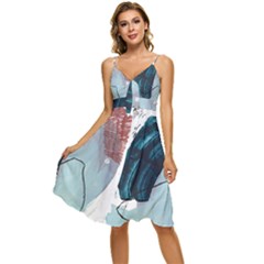 Abstract T- Shirt Abstract 35 Sleeveless Tie Front Chiffon Dress by maxcute