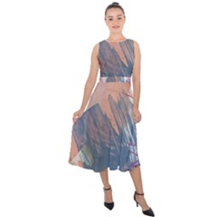 Abstract T- Shirt Abstract 40 Midi Tie-back Chiffon Dress by maxcute