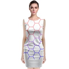 Abstract T- Shirt Honeycomb Pattern T- Shirt Classic Sleeveless Midi Dress by maxcute