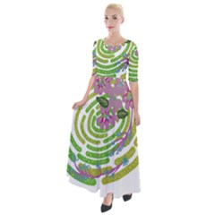 Abstract T- Shirt Tropical World T- Shirt Half Sleeves Maxi Dress by maxcute