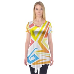 African Patterns T- Shirt Africa Is My Dna T- Shirt Short Sleeve Tunic  by maxcute