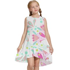 Batik T- Shirt Batik Floral Pattern T- Shirt Kids  Frill Swing Dress by maxcute