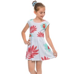 Batik T- Shirt Batik Flowers Pattern 17 Kids  Cap Sleeve Dress by maxcute