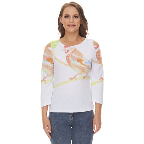 Bird Lover T- Shirtbird T- Shirt (12) Cut Out Wide Sleeve Top by maxcute