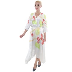 Bird Lover T- Shirtbird T- Shirt (28) Quarter Sleeve Wrap Front Maxi Dress by maxcute