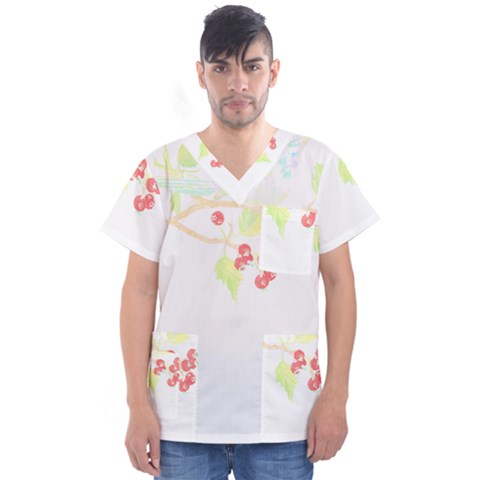 Bird Lover T- Shirtbird T- Shirt (32) Men s V-neck Scrub Top by maxcute