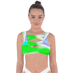 Blue Green Black Abstract Art T- Shirt Blue Green Black Abstract Art T- Shirt Bandaged Up Bikini Top by maxcute