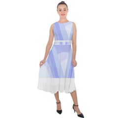 Blue Ridge Mountains T- Shirt Mountain Range T- Shirt Midi Tie-back Chiffon Dress by maxcute