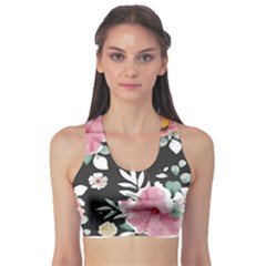 Botanical T- Shirt Botanical Graceful Pattern T- Shirt Sports Bra by maxcute