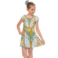 Butterflies T- Shirt Butterflies Pattern T- Shirt Kids  Cap Sleeve Dress by maxcute