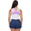 Butterflies T- Shirt Kaleidoscope Of Butterflies T- Shirt Women s Sleeveless Wrap Top View4