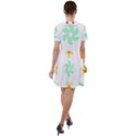 Butterfly Garden Flowers Pattern T- Shirt Butterfly Garden Flowers Pattern T- Shirt Short Sleeve Shoulder Cut Out Dress  View2