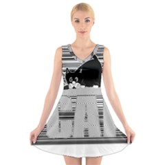 Cat Lover Gifts T- Shirtcat T- Shirt (3) V-neck Sleeveless Dress by maxcute