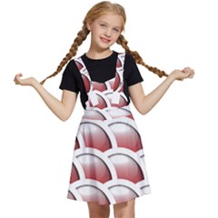 Circles Pattern T- Shirt Red Circles Pattern T- Shirt Kids  Apron Dress by maxcute