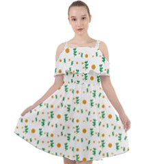 Daisy Flower T- Shirt Daisy Seamless Pattern - Daisy Flower, Floral Pattern T- Shirt Cut Out Shoulders Chiffon Dress by maxcute