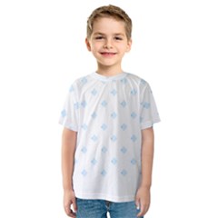 Fabric Pattern T- Shirt Blue Dark Striped Background T- Shirt Kids  Sport Mesh Tee