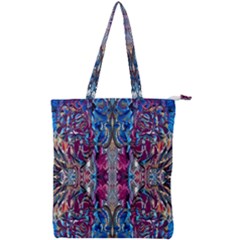 Abstract Blend Repeats Double Zip Up Tote Bag by kaleidomarblingart