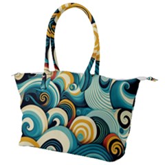 Waves Canvas Shoulder Bag by fructosebat