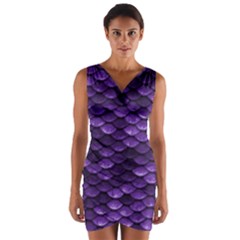 Purple Scales! Wrap Front Bodycon Dress by fructosebat