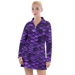 Purple Scales! Women s Long Sleeve Casual Dress by fructosebat