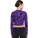 Purple Scales! Long Sleeve Zip Up Bomber Jacket View2