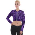 Purple Scales! Long Sleeve Cropped Velvet Jacket View1