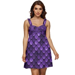 Purple Scales! Ruffle Strap Babydoll Chiffon Dress by fructosebat