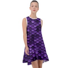 Purple Scales! Frill Swing Dress by fructosebat