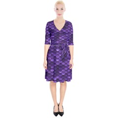 Purple Scales! Wrap Up Cocktail Dress by fructosebat