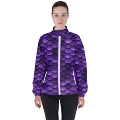 Purple Scales! Women s High Neck Windbreaker by fructosebat