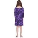 Purple Scales! Kids  Quarter Sleeve Skater Dress View2