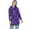 Purple Scales! Women s Long Oversized Pullover Hoodie View1