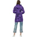 Purple Scales! Women s Long Oversized Pullover Hoodie View2