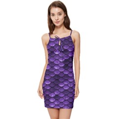 Purple Scales! Summer Tie Front Dress by fructosebat