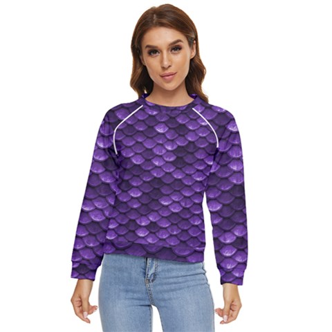 Purple Scales! Women s Long Sleeve Raglan Tee by fructosebat