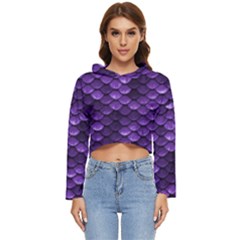 Purple Scales! Women s Lightweight Cropped Hoodie by fructosebat