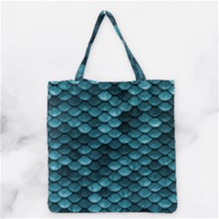 Teal Scales! Grocery Tote Bag by fructosebat