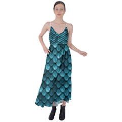 Teal Scales! Tie Back Maxi Dress by fructosebat