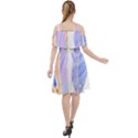 Feathers Design T- Shirtfeathers T- Shirt Cut Out Shoulders Chiffon Dress View2