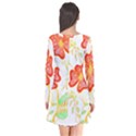 Flowers Art T- Shirtflowers T- Shirt (23) Long Sleeve V-neck Flare Dress View2