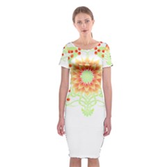 Flowers Art T- Shirtflowers T- Shirt (7) Classic Short Sleeve Midi Dress by maxcute