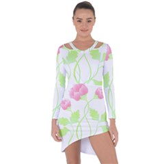 Flowers Lover T- Shirtflowers T- Shirt (6) Asymmetric Cut-out Shift Dress by maxcute