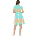 Geometric T- Shirtgeometric Pattern T- Shirt Short Sleeve Waist Detail Dress View2