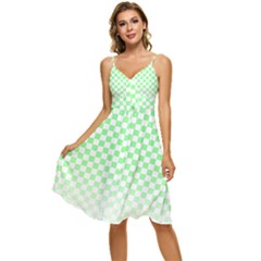 Green Checker T- Shirt Green Checker T- Shirt Sleeveless Tie Front Chiffon Dress by maxcute