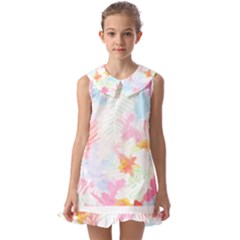 Hawaii T- Shirt Hawaii Blossoms Garden T- Shirt Kids  Pilgrim Collar Ruffle Hem Dress by maxcute