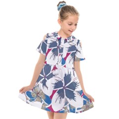 Hawaii T- Shirt Hawaii Branch Pattern T- Shirt Kids  Short Sleeve Shirt Dress by maxcute